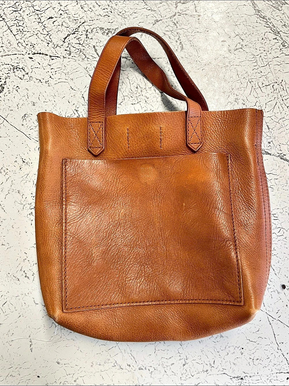 Madewell The Small Transport Crossbody Leather Tote in Brown